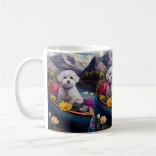 Bichon Frise på en åra: Ett naturskönt äventyr Kaffemugg