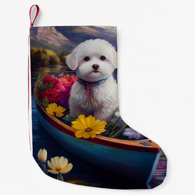 Bichon Frise på en paddel: Ett naturskönt äventyr Liten Julstrumpa (Framsidan)