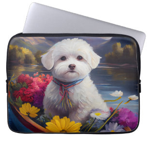 Bichon Frise på en Paddle: En kristen Äventyr Laptop Fodral