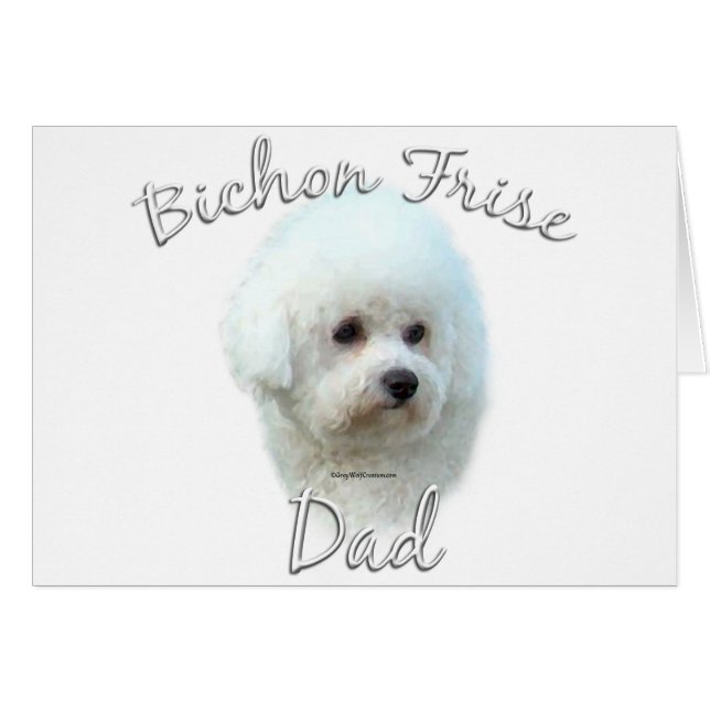 Bichon Frise Pappa 2 Hälsningskort (Framsidan Horizontal)