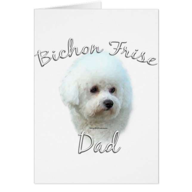 Bichon Frise Pappa 2 Hälsningskort (Framsidan)