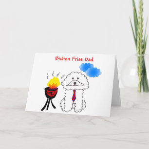 Bichon Frise Pappa Card Kort