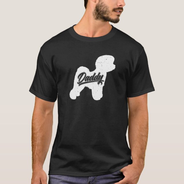 Bichon Frise pappa Hundägare Pappa Far i Bicho T Shirt (Framsida)