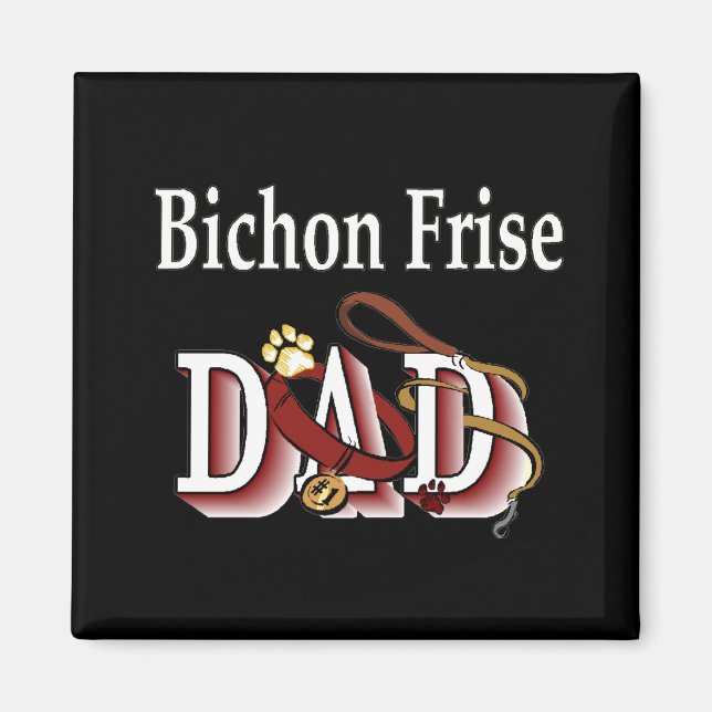 bichon frise pappa Magnet (Framsidan)
