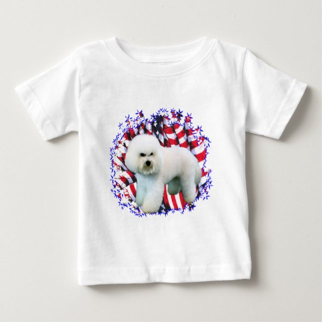 Bichon Frise Patriot Tee (Framsida)