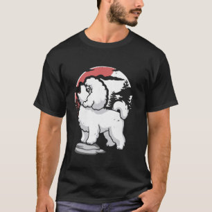 Bichon Frise Pet - Hund aveln Måne Howling T Shirt