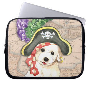 Bichon Frise Pirat Laptop Fodral