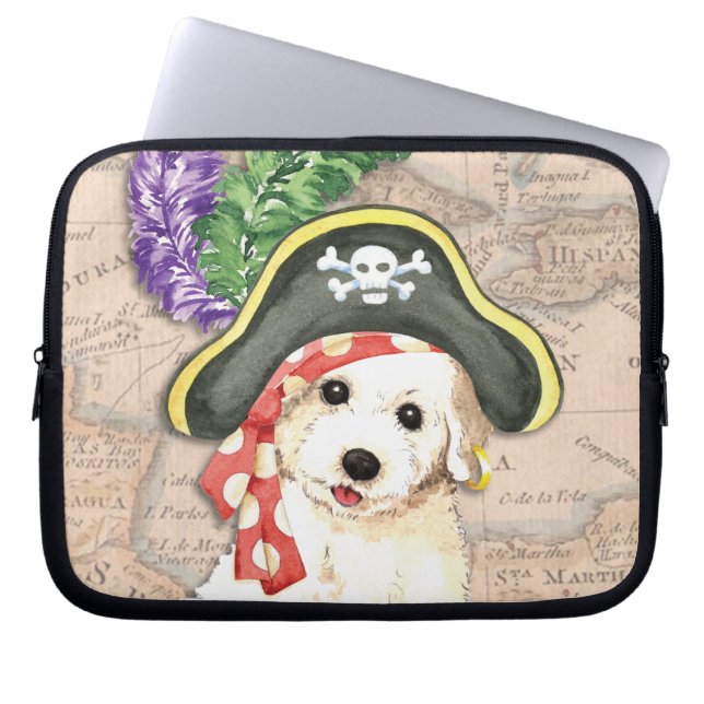 Bichon Frise Pirat Laptop Fodral (Framsidan)