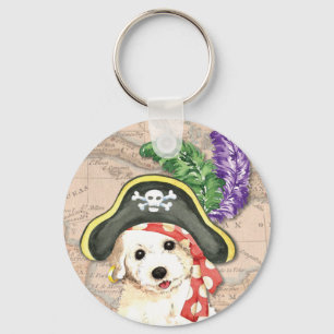 Bichon Frise Pirat Nyckelring