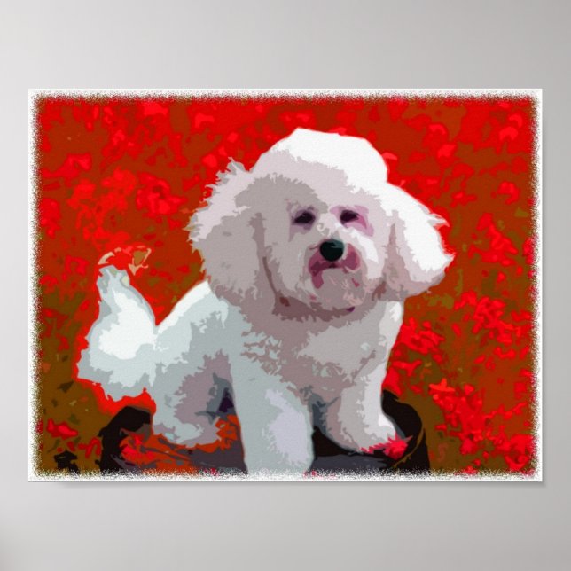 Bichon Frise Pop Art Prints Poster (Framsidan)