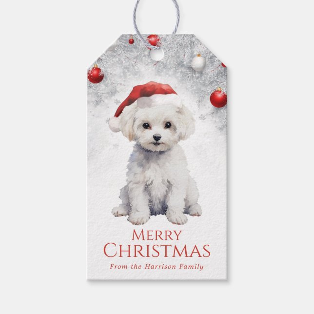 Bichon Frise presentkort Presentetikett (Framsidan)