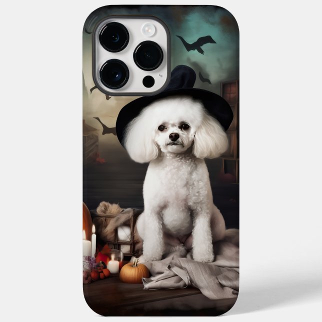 Bichon Frise Pumpa Halloween Skräckinjagande (Baksida)