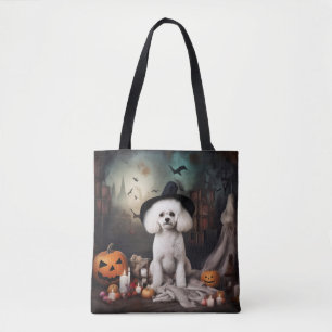 Bichon Frise Pumpa Halloween Skräckinjagande Tygkasse
