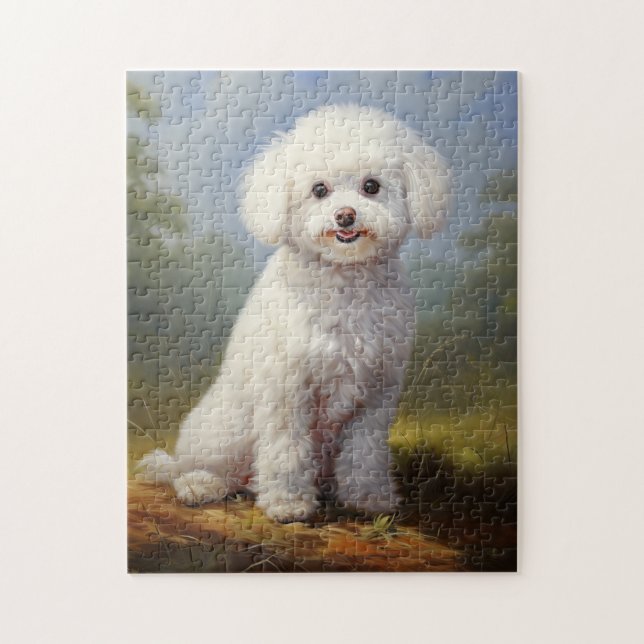 Bichon Frisé Pussel (Vertikal)