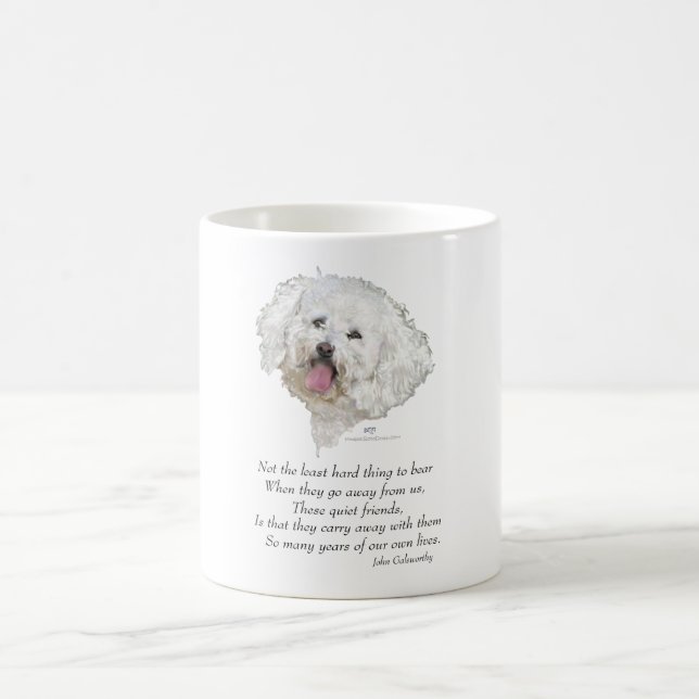 Bichon Frise Regnbågsbron Kaffemugg (Center)
