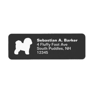 Bichon Frise Returadress Etikett