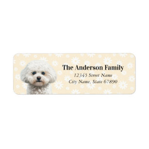 Bichon Frise Returetiketters Returadress Etikett