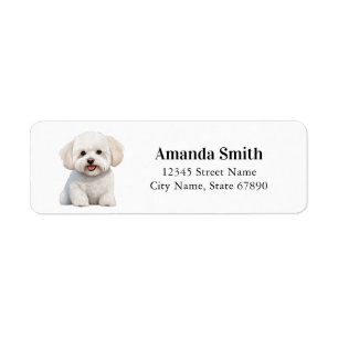 Bichon Frise Returetiketters Returadress Etikett