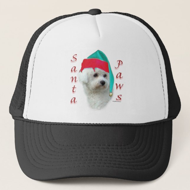 Bichon Frise Santa Tassar Truckerkeps (Framsida)