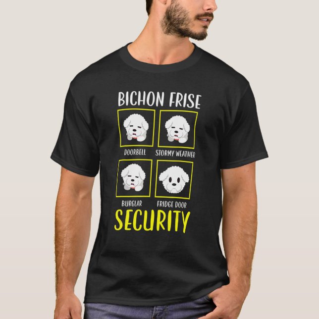 Bichon Frise Security Curly Hair Valp Puppy 1 T Shirt (Framsida)