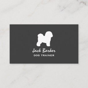 Bichon Frise Silhouette Hund aveln Djuromsorgare Visitkort