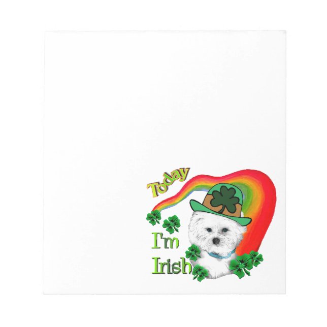 Bichon Frise St Patricks Anteckningsblock (Framsida)