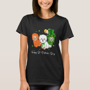 Bichon Frise St patricks day Boys Kids Girls Shamr T Shirt