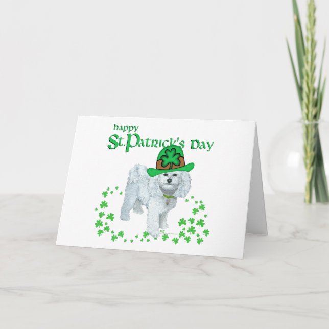 Bichon Frise St Patricks Day Kort (Framsida)