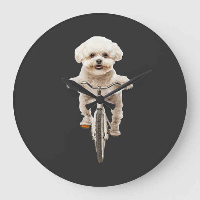Bichon Frise Stor Klocka (Framsida)