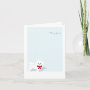 Bichon Frise Tack Anpassningsbar Notecard Kort