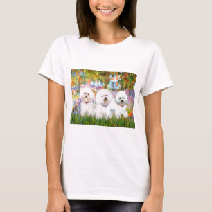 Bichon Frise Trio - Garden (VG) Tee Shirt