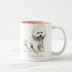 Bichon Frise Två-Tonad Mugg