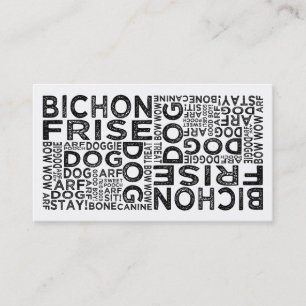 Bichon Frise Typography Visitkort