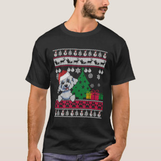 Bichon Frise Ugly Sweater Julafton Hund Gift for K T Shirt