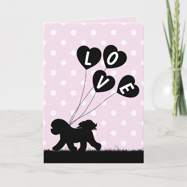 Bichon Frise Valentines Dag-kort Helgkort (Framsida)