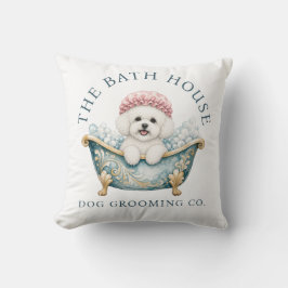 Bichon Frise Vit Anpassad Hundfrisörskudde Kudde