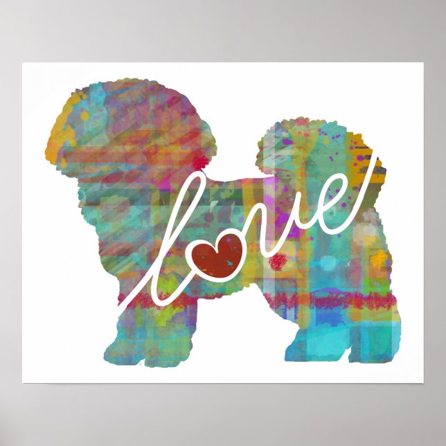 Bichon Frise Watercolor Poster (Framsidan)