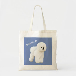 Bichon hänger lös den Frise illustrerade totot Tygkasse