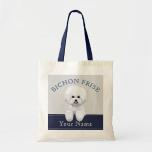 Bichon hänger lös den Frise illustrerade totot Tygkasse