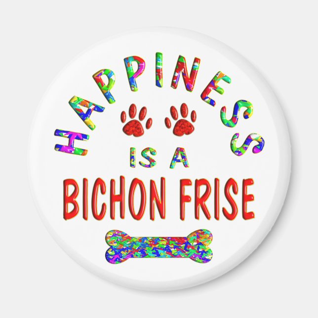 Bichon Happiness Magnet (Framsidan)