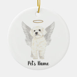 Bichon Havanese Maltese Hund Sympathy Memorial Julgransprydnad Keramik