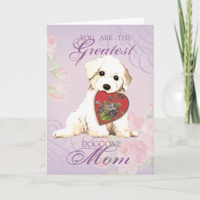 Bichon Heart Mamma Kort (Framsida)
