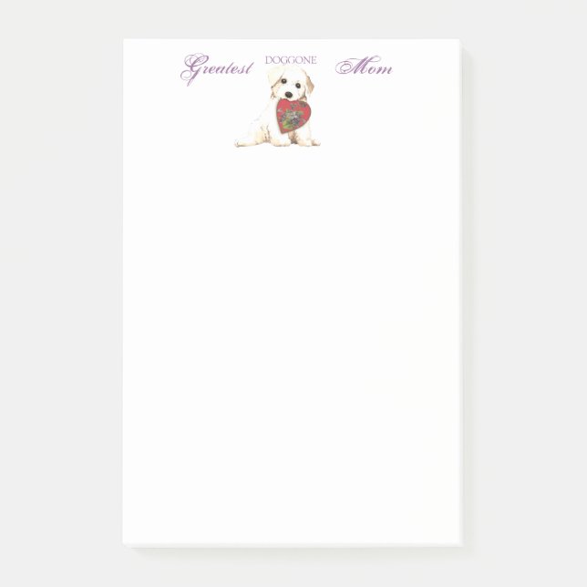 Bichon hjärtamamma post-it block (Framsida)