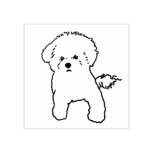 Bichon Hund Frimärke Stämpel