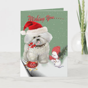 Bichon juldesign helgkort