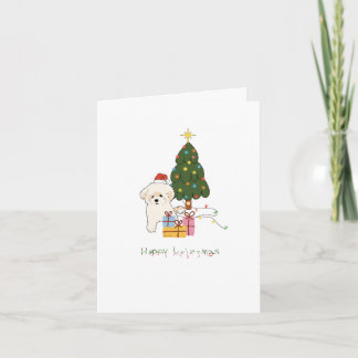 Bichon-juldkort Helgkort