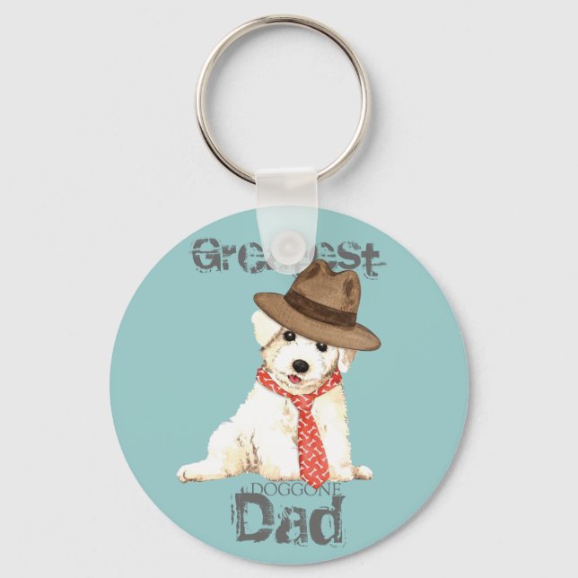 Bichon Pappa Nyckelring (Framsida)
