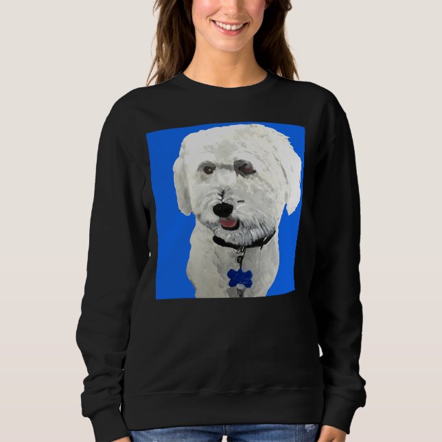 Bichon Pudel Blue T Shirt (Framsida)