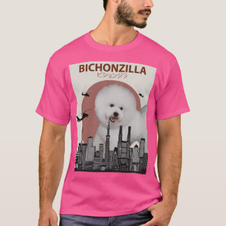 Bichonzilla - Giant Bichon Frise Hund Monster T Shirt