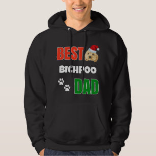 Bichpoo Puppy Hund älskare söt Pudel-jul, bästa Hoodie